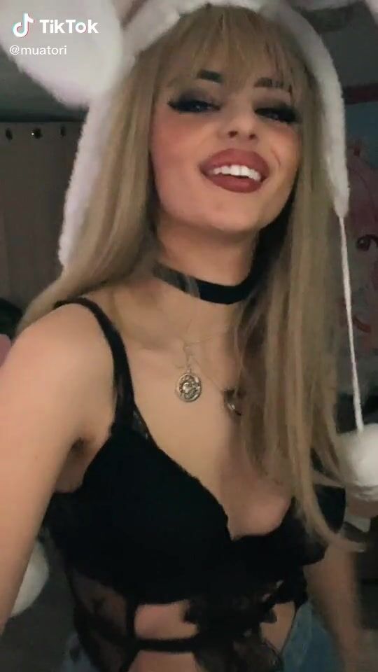 Sexy Muatori Shows Cleavage in Black Bodysuit sexyfilter