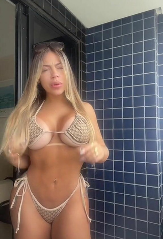Cute Camila Xavier Shows Cleavage in Mini Bikini
