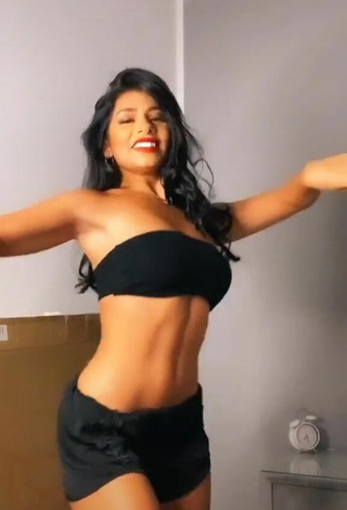 2. Sexy Sabrine Khan in Black Tube Top