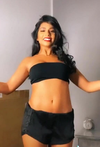 3. Sexy Sabrine Khan in Black Tube Top