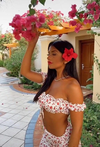 Sexy Sabrine Khan in Floral Crop Top