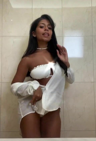 Sexy Sabrine Khan in White Bikini