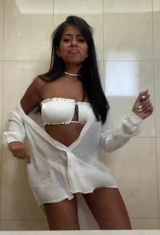 3. Sexy Sabrine Khan in White Bikini