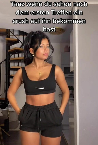 Sexy Sabrine Khan in Black Sport Shorts