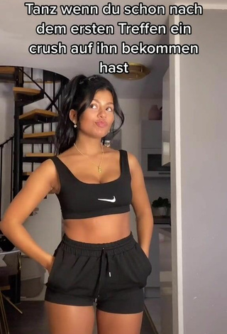 3. Sexy Sabrine Khan in Black Sport Shorts