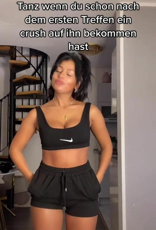 5. Sexy Sabrine Khan in Black Sport Shorts