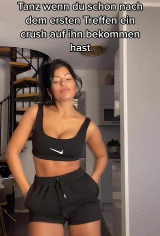 6. Sexy Sabrine Khan in Black Sport Shorts