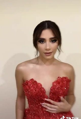 6. Sweetie Sam Espinosa Osuna Shows Cleavage in Red Dress
