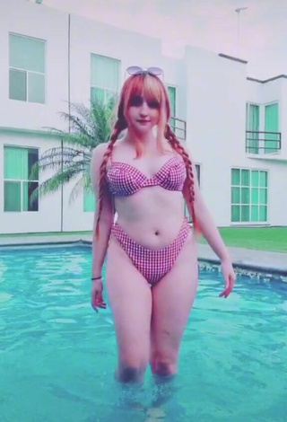 Sweetie San Chan Claudia Shows Cleavage in Bikini at the Pool