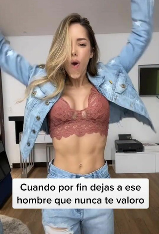 6. Amazing Silvana Araujo Shows Cleavage in Hot Beige Bra