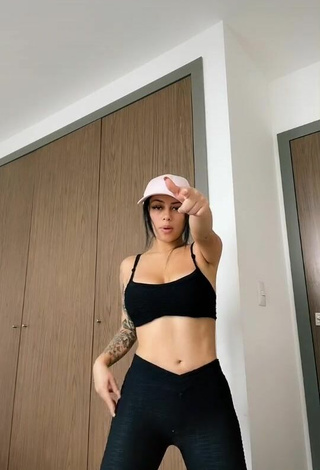 Amazing Tatia Ortega in Hot Black Crop Top