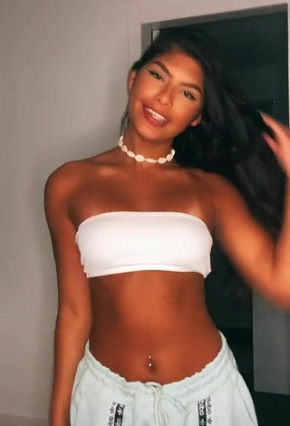 Hottie Thaina Amorim in White Bikini Top