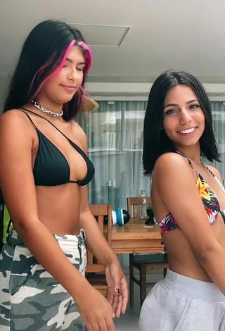 Really Cute Thaina Amorim in Black Bikini Top