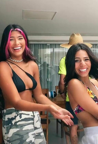 3. Really Cute Thaina Amorim in Black Bikini Top