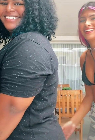 4. Really Cute Thaina Amorim in Black Bikini Top