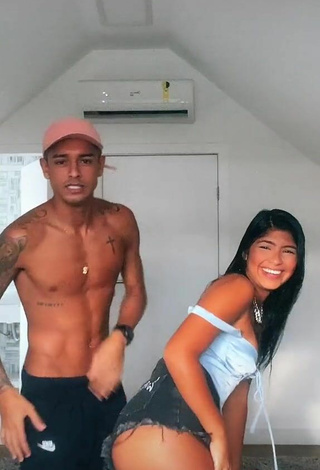5. Hottie Thaina Amorim in Blue Crop Top