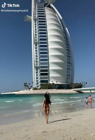 4. Sweetie Violeta Mangriñán Shows Butt at the Beach