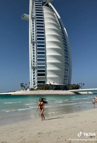 6. Sweetie Violeta Mangriñán Shows Butt at the Beach