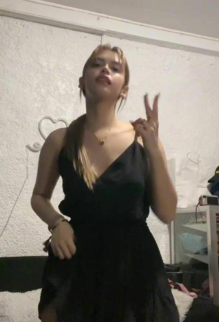 2. Sexy Yvonne Aresu in Black Dress