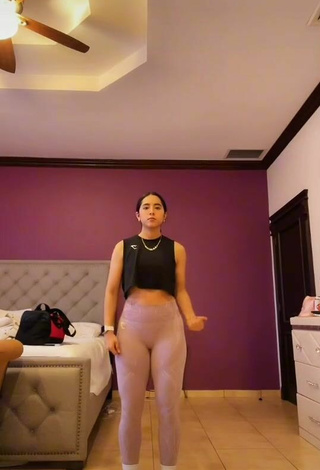 3. Sexy Andrea Chahin in Pink Leggings