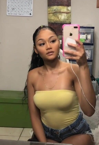 5. Sexy Adriana in Yellow Tube Top