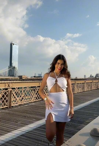 Sexy Anahí in White Dress