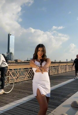 6. Sexy Anahí in White Dress