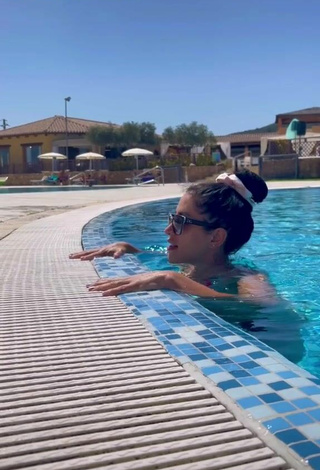 Sexy Angelica Massera Shows Cleavage in Bikini at the Pool