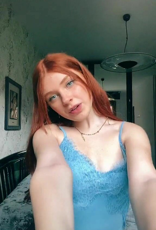 Sexy Aurora Sheaves in Blue Top