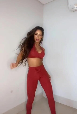 6. Sexy Késia Muniz de Oliveira in Red Leggings