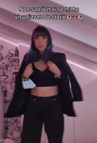 3. Sexy Sofia Bubble in Black Crop Top