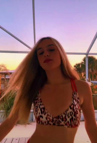 3. Sexy Faith Alexis in Leopard Bikini Top