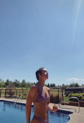 5. Sexy Gretchen Pearl in Purple Bikini at the Pool