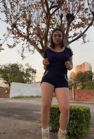 Sexy Giana Mello in Shorts in a Street