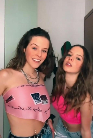 Alluring Greta & Alice Greali in Erotic Pink Crop Tops