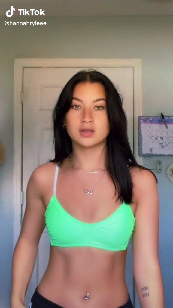 Hot Hannah Rylee in Green Crop Top | sexyfilter.com