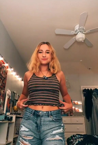2. Sexy Ashleigh Wendrock in Striped Crop Top