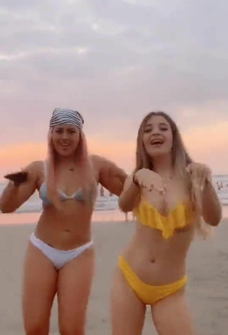 5. Beautiful Fernanda Villalobos in Sexy Yellow Bikini at the Beach