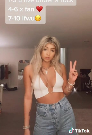 Amazing Isabella Patel Shows Cleavage in White Crop Top