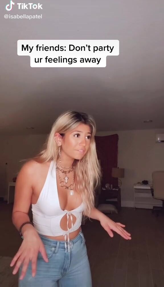 Hot Isabella Patel in White Crop Top Braless sexyfilter