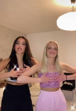 3. Sexy Isa & Nina Isanina in Floral Tube Top