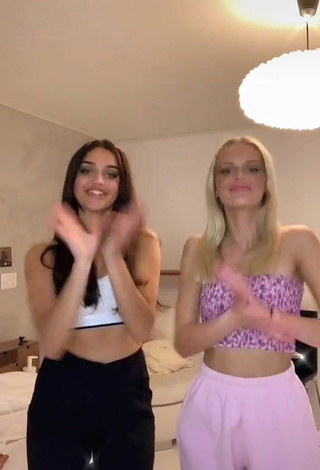 4. Sexy Isa & Nina Isanina in Floral Tube Top