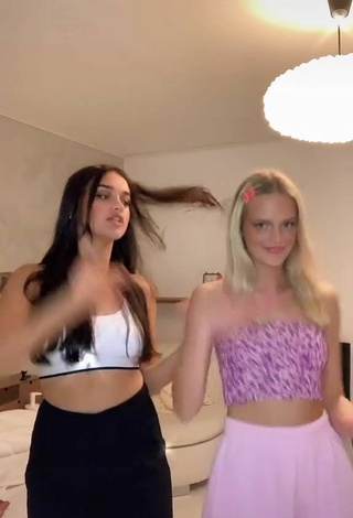 5. Sexy Isa & Nina Isanina in Floral Tube Top