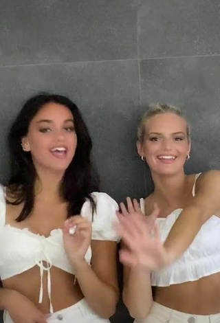 2. Sexy Isa & Nina Isanina in White Crop Tops