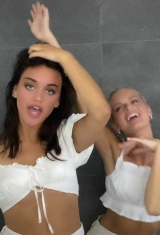 3. Sexy Isa & Nina Isanina in White Crop Tops