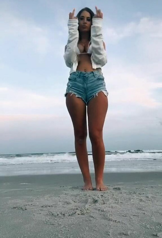 Beautiful Ali Marie in Sexy Bikini Top at the Beach