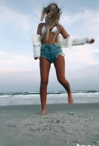 5. Beautiful Ali Marie in Sexy Bikini Top at the Beach
