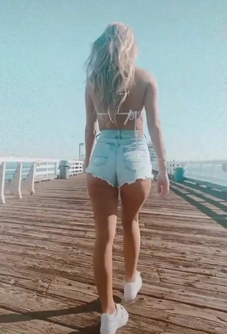 4. Sexy Ali Marie Shows Butt at the Seafront