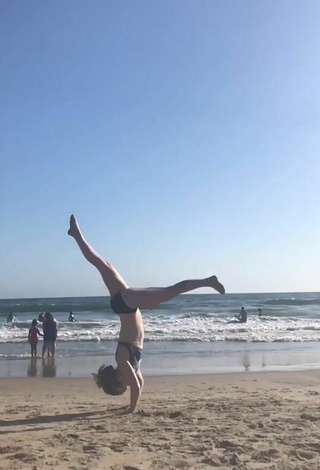 4. Sexy Elaina Rose in Black Bikini at the Beach