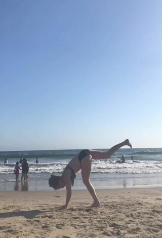 5. Sexy Elaina Rose in Black Bikini at the Beach